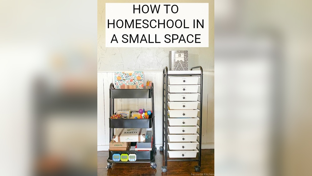 At Home School Organization for Small Spaces