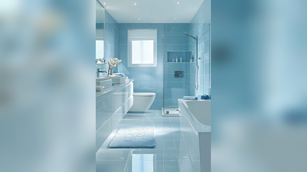 Blue Bathroom Tiles Design