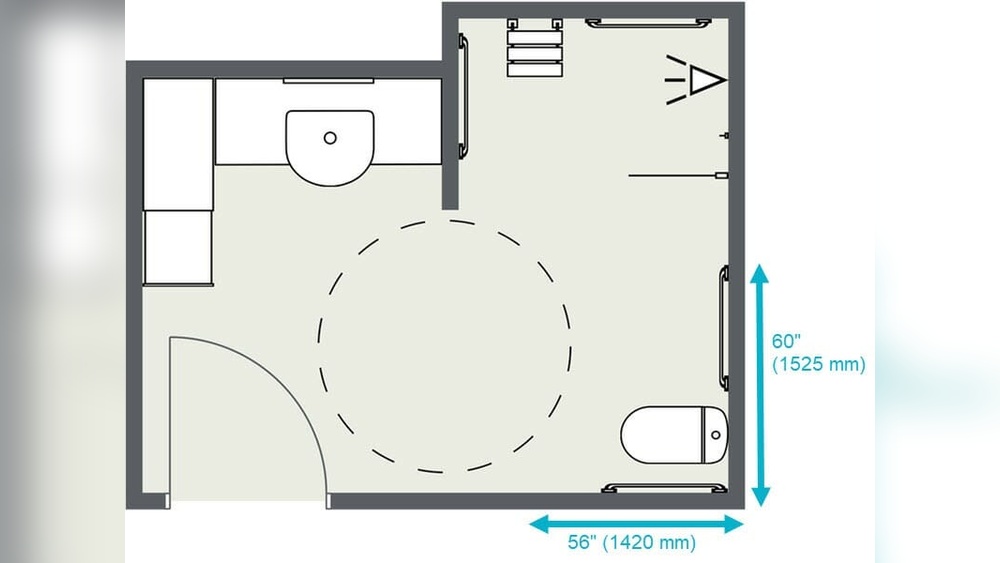 Handicap Bathroom Layout Design