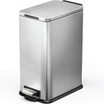 Home Zone Space Saving Stainless Steel Step Can