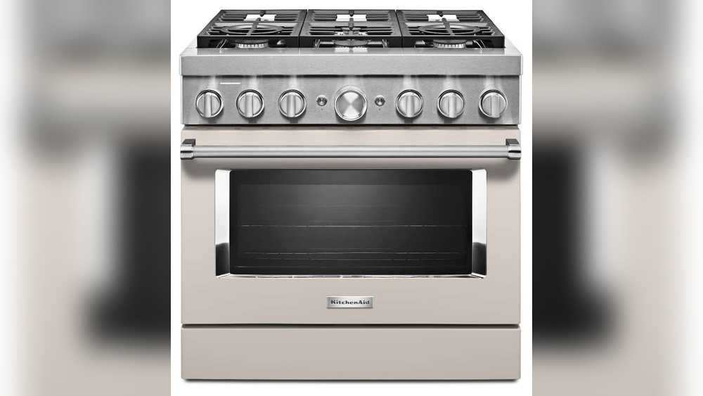 Kitchenaid Smart Commercial-Style Dual Fuel Range With 4 Burners Kfdc