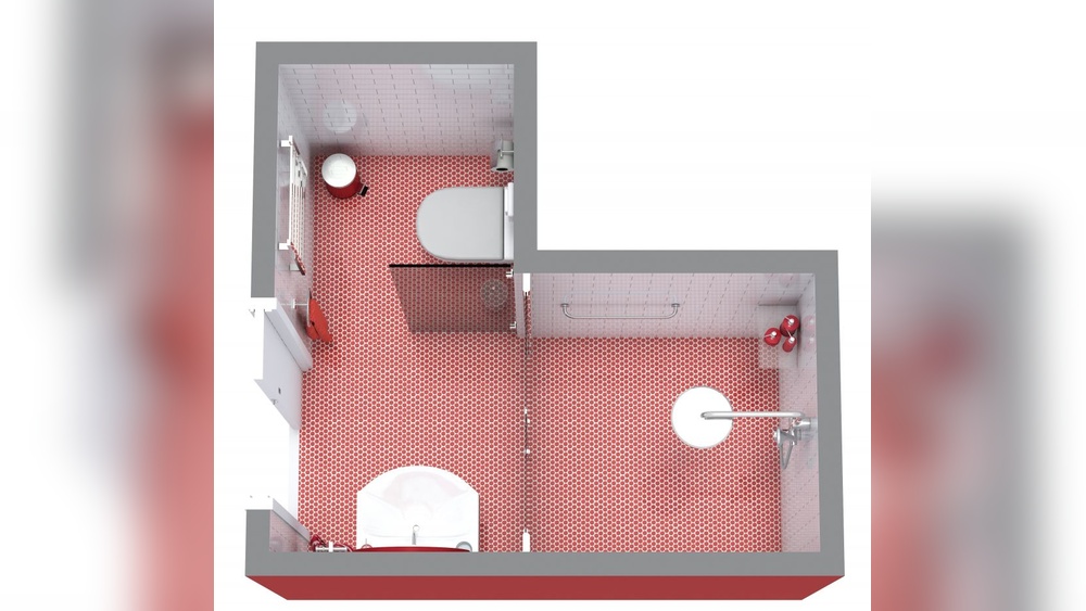 L Shaped Bathroom Design