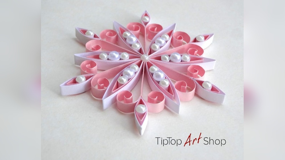 Quilled Snowflake Ornament for Seasonal Home Decor