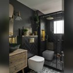 Small Dark Bathroom Design