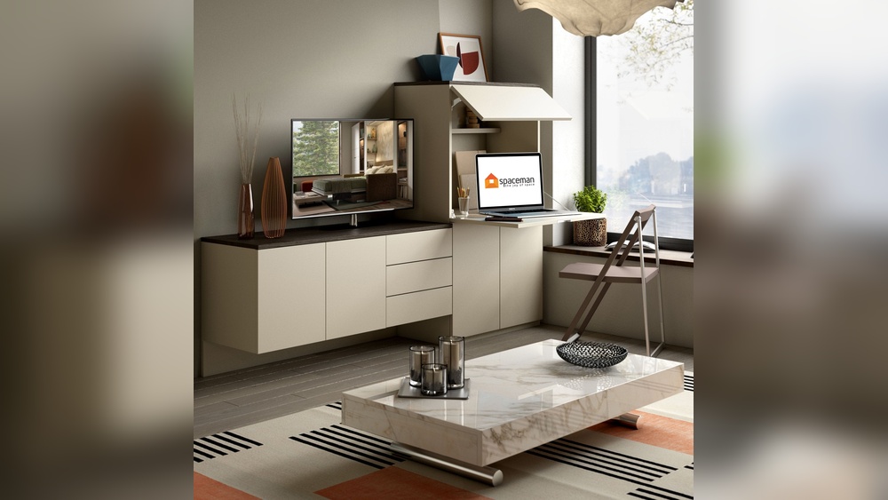 Space Saving Home Office Desk Hidden