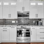 White Luxury Kitchens With Tile Backsplashes