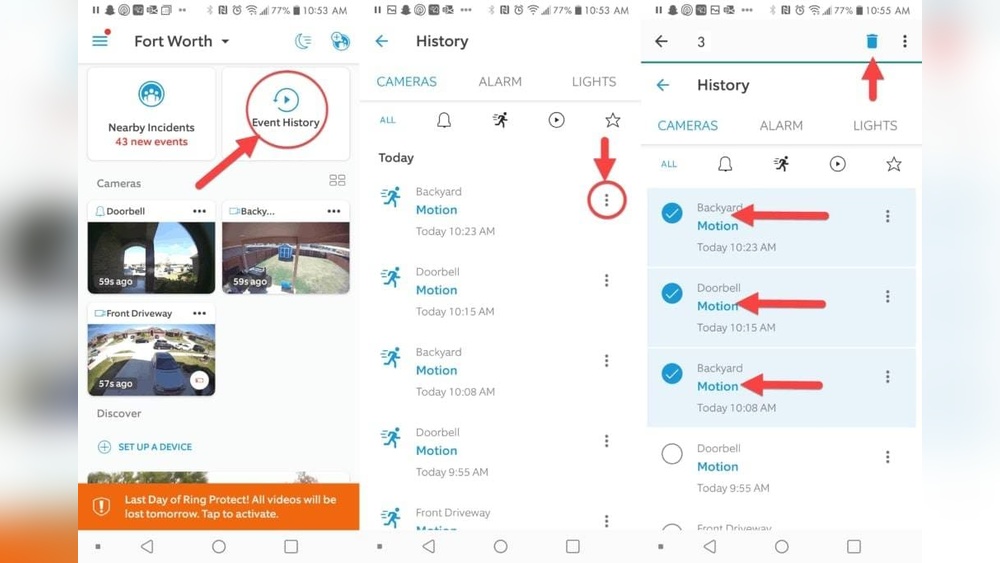 How to Delete Multiple Ring Doorbell Videos