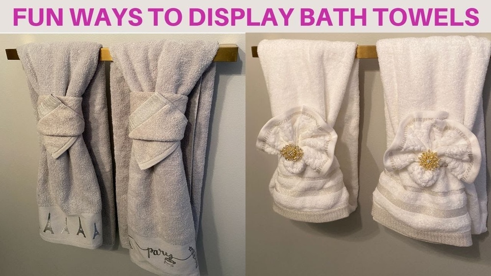 How to Display Towel on Towel Rack in Bathroom