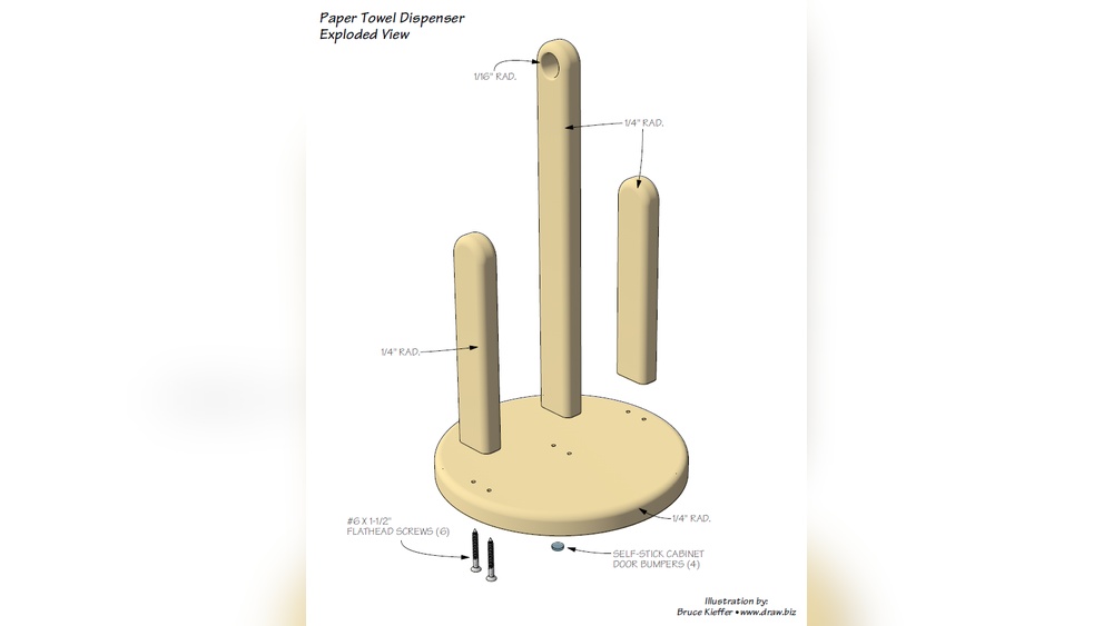 How to Draw a Paper Towel Rack