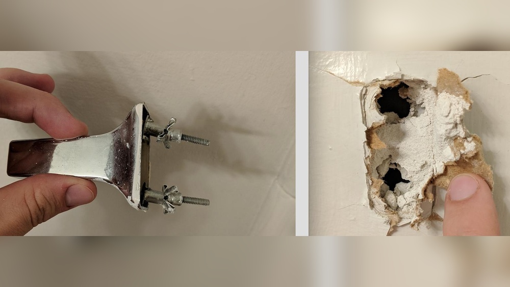 How to Fix a Towel Rack Hole