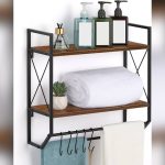 How to Hang Floating Shevles Over Towel Rack