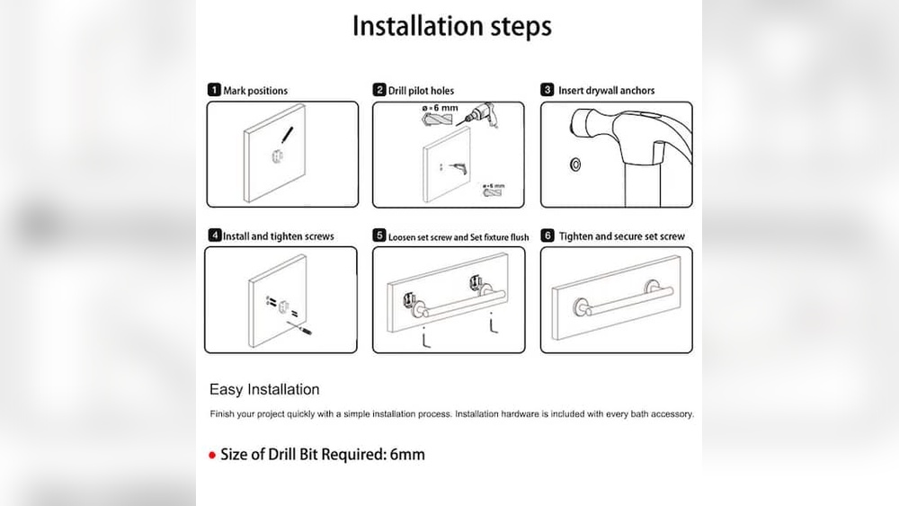 How to Install a Towel Rack With Drill Anchors