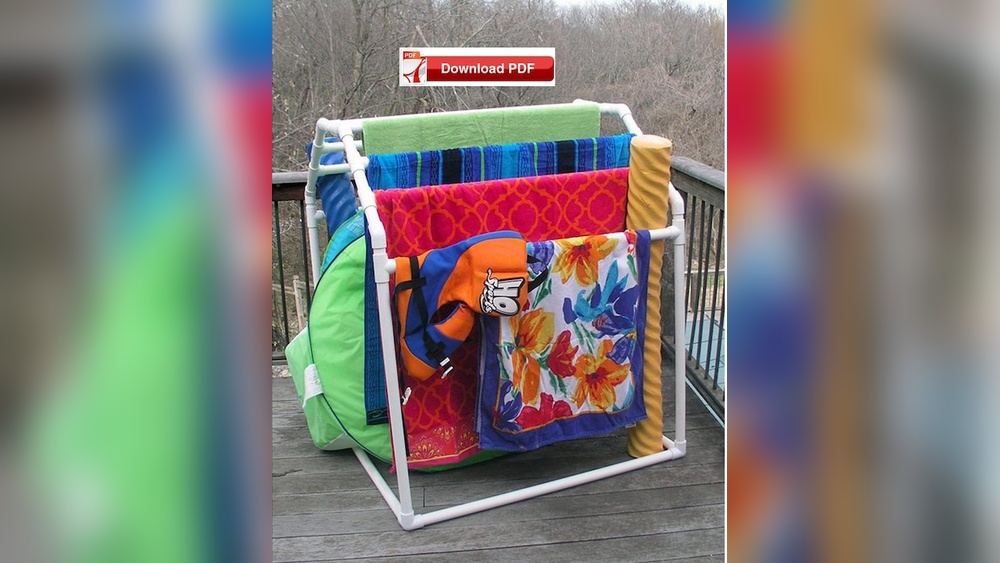 How to Make a Pvc Beach Towel Rack