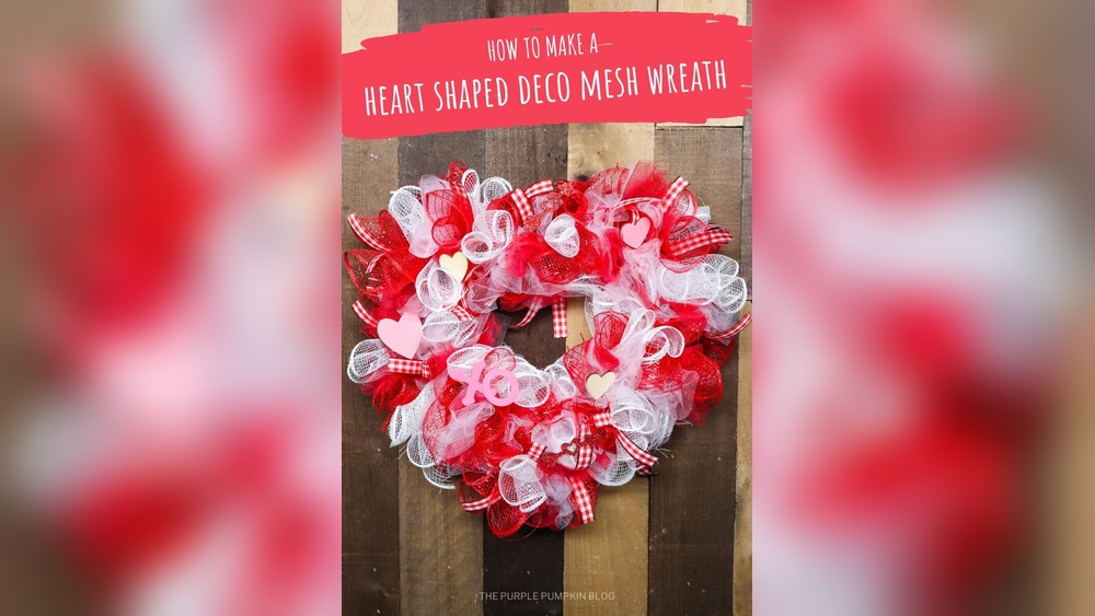 How to Make Decorative Mesh Ribbon Heart Wreath